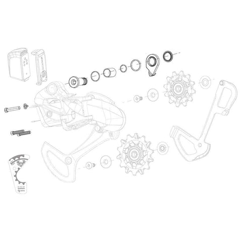 SRAM - XX1 Eagle AXS Bolt and Screw Kit Rear Derailleurs Parts _ Unite - B1keparts.com